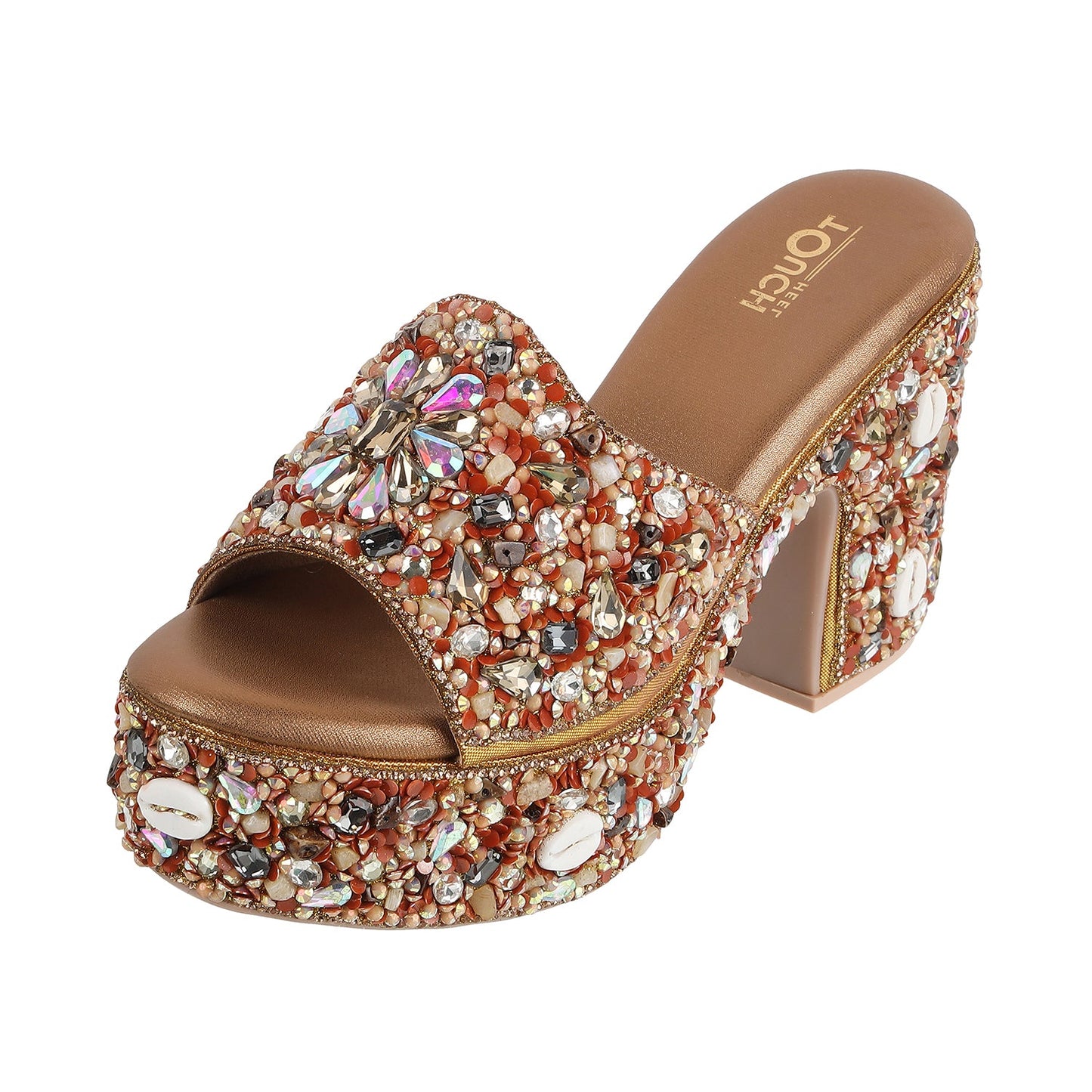 High Heel Bridal Beaded Shoes - Wedding Sandals | Touch Heel