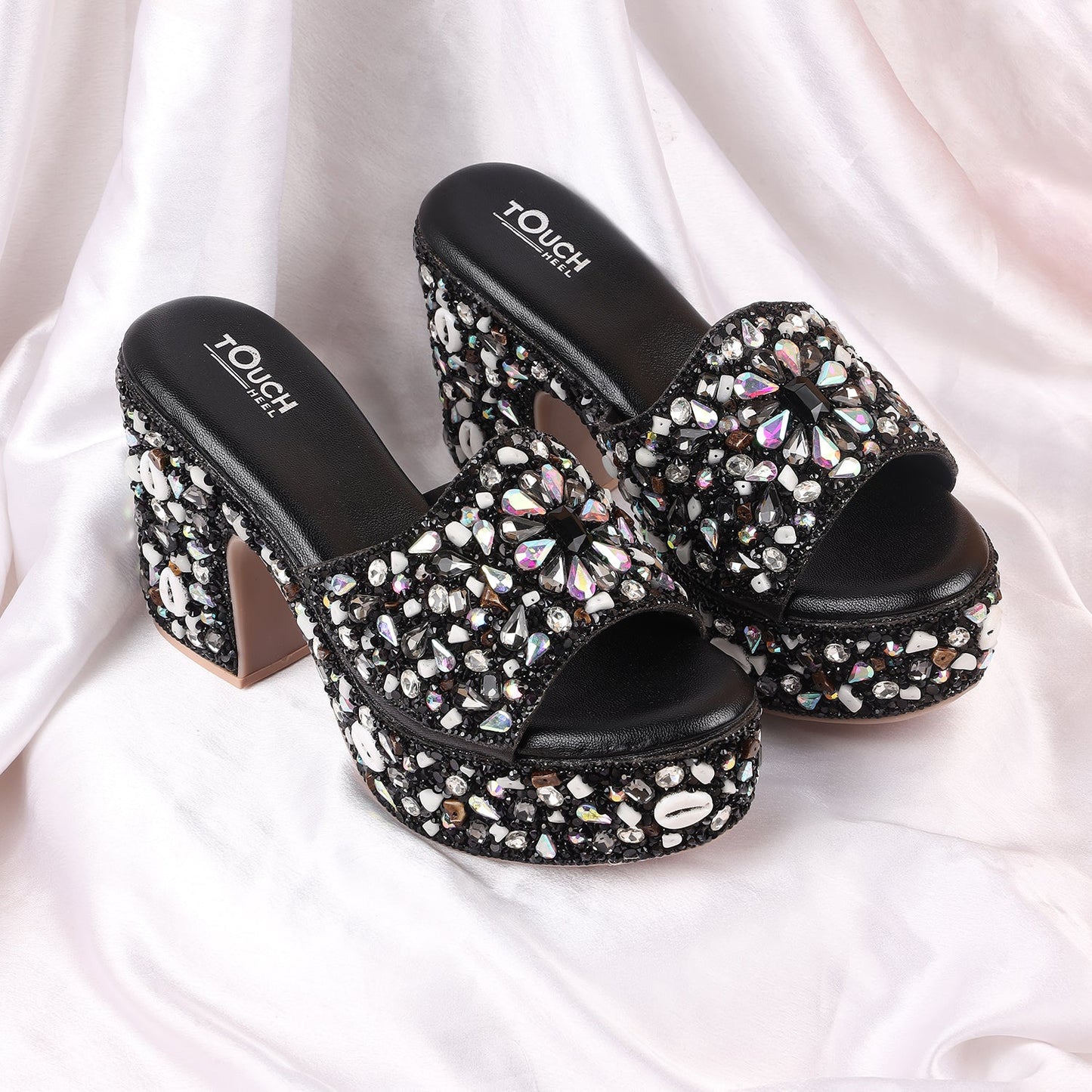 High Heel Bridal Beaded Shoes - Wedding Sandals | Touch Heel