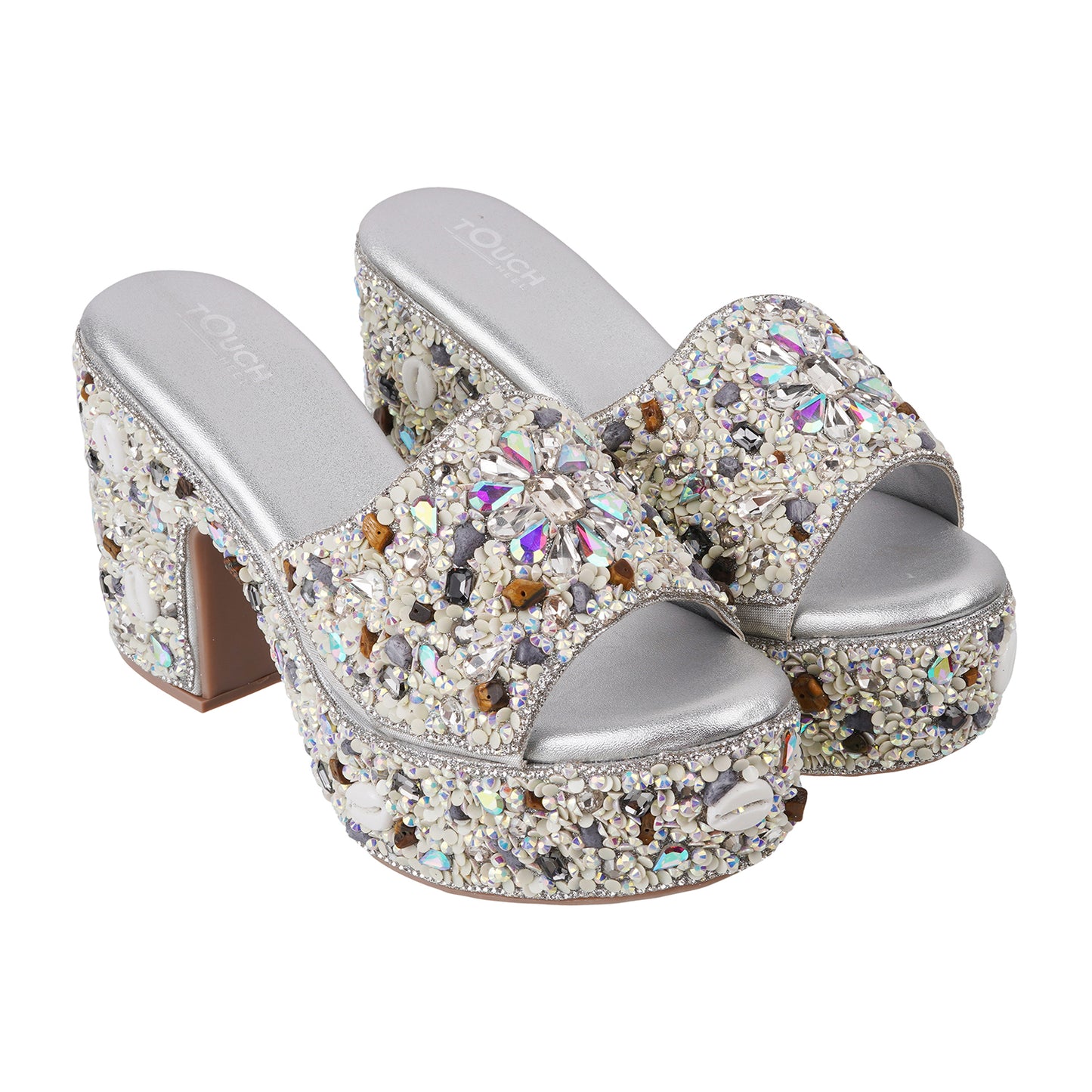 High Heel Bridal Beaded Shoes - Wedding Sandals | Touch Heel