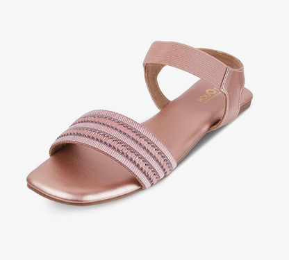 Flat Open Toe Sandals - Touch Heel