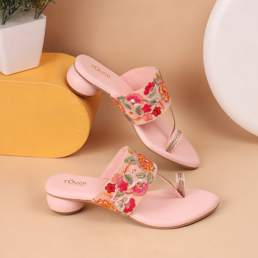 Kolhapuri Heels For Women Stylish Latest Embriodered Slip On Ladies Sandals