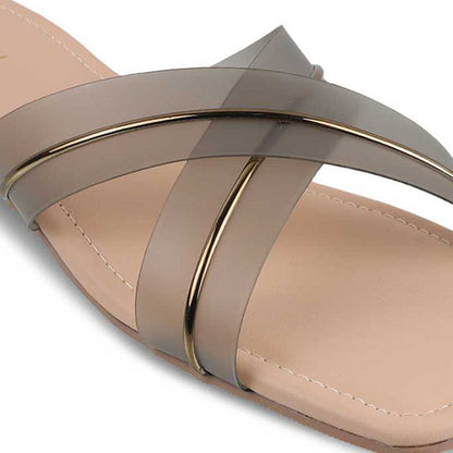 Women's Flats - Stylish Ladies Chappal with Transparent Straps Upper