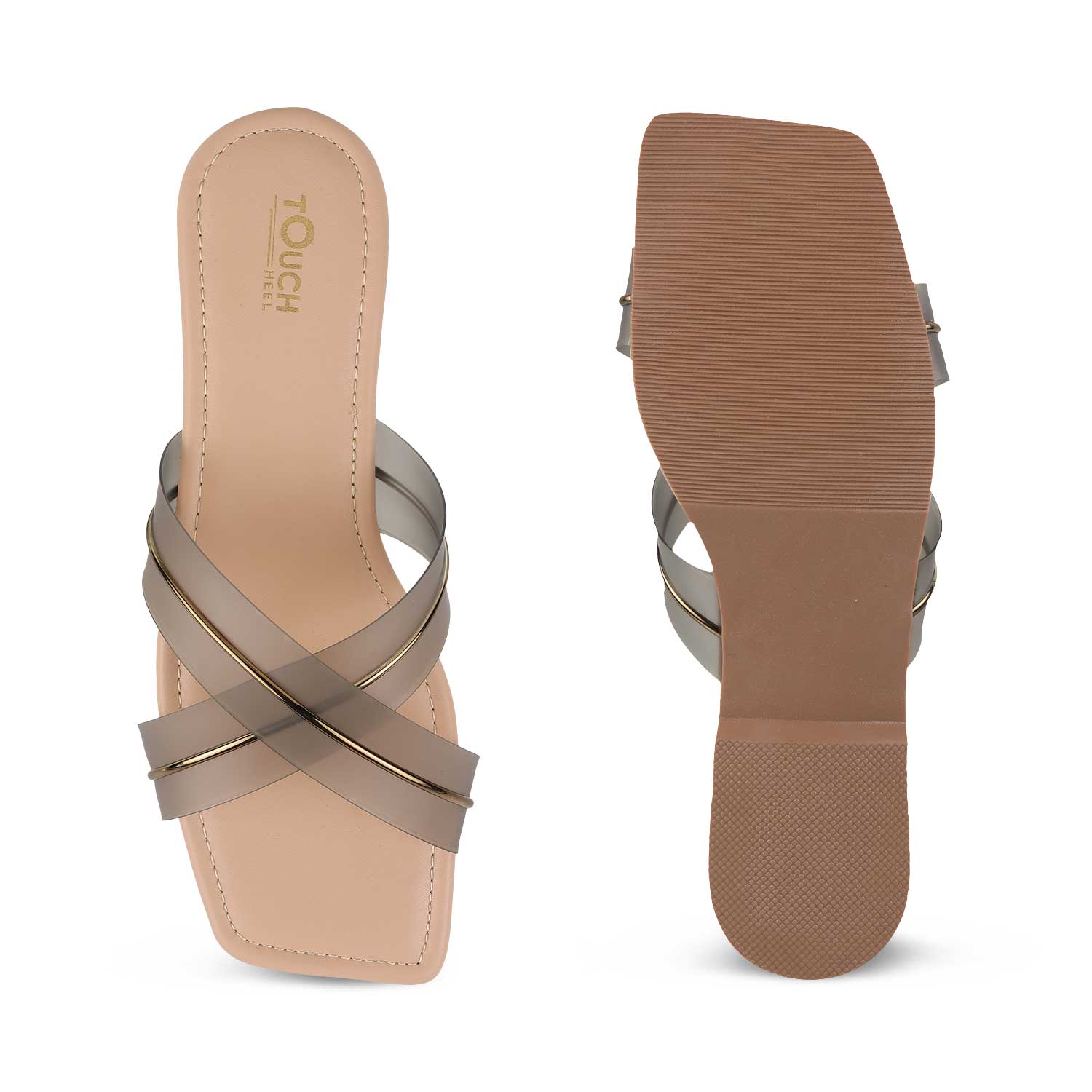 Women's Flats - Stylish Ladies Chappal with Transparent Straps Upper