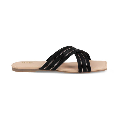 Leather Bow Tie Slip-On Flats