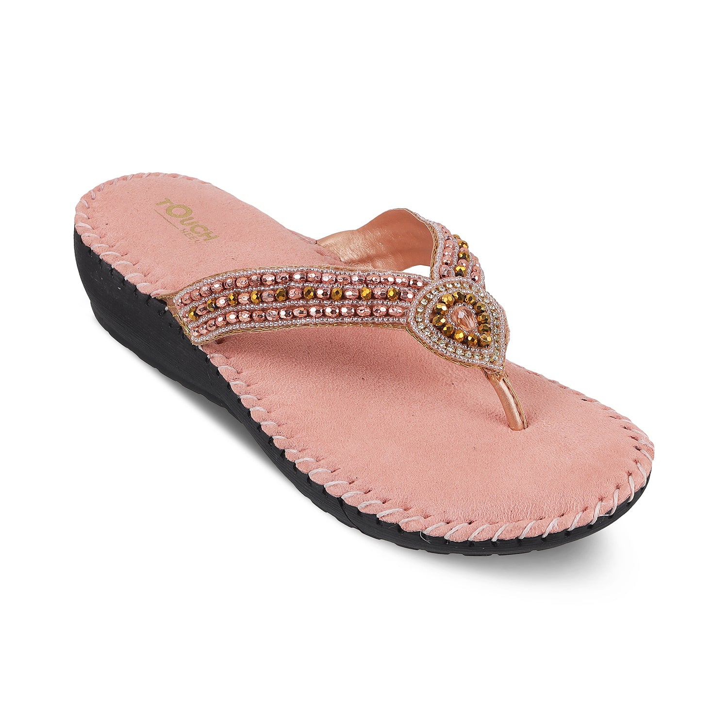 TOUCH HEEL DOCTOR EXTRA SOFT Women's Orthopedic Sandals. These comfortable, anti-skid, stylish sandals are designed for diabetic foot care, featuring extra cushioning and slip-on closure. Ideal for everyday wear, offering both fashion and function for healthy feet.
