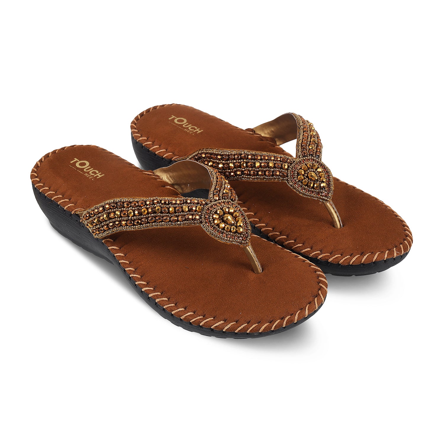 Fashionable TOUCH HEEL DOCTOR orthopedic sandals for women, featuring extra cushioning, anti-skid soles, and ideal support for diabetic feet.