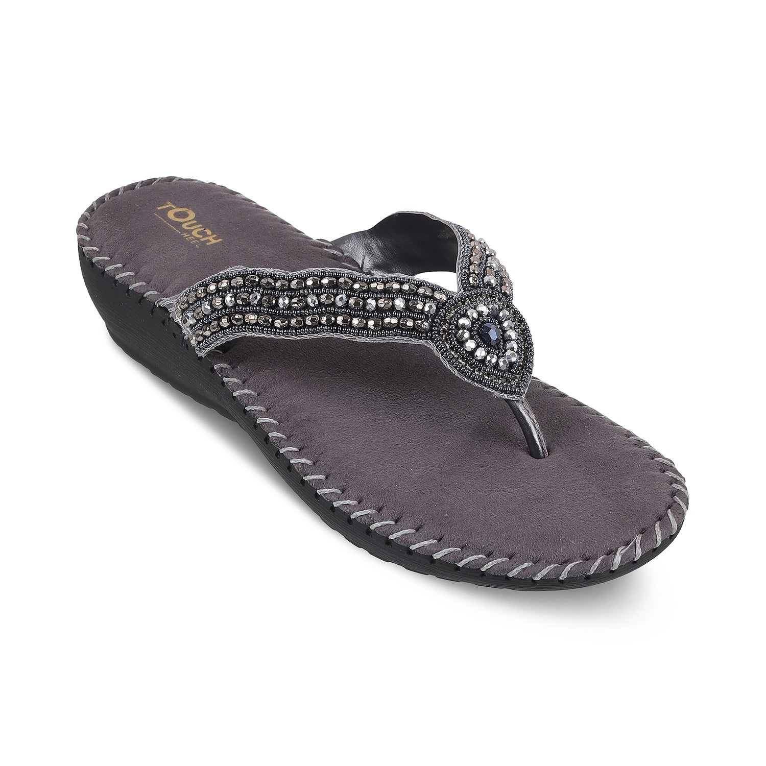 Orthopedic women's sandals from TOUCH HEEL DOCTOR, featuring a fashionable design, anti-skid soles, and soft cushioning for diabetic foot care.
