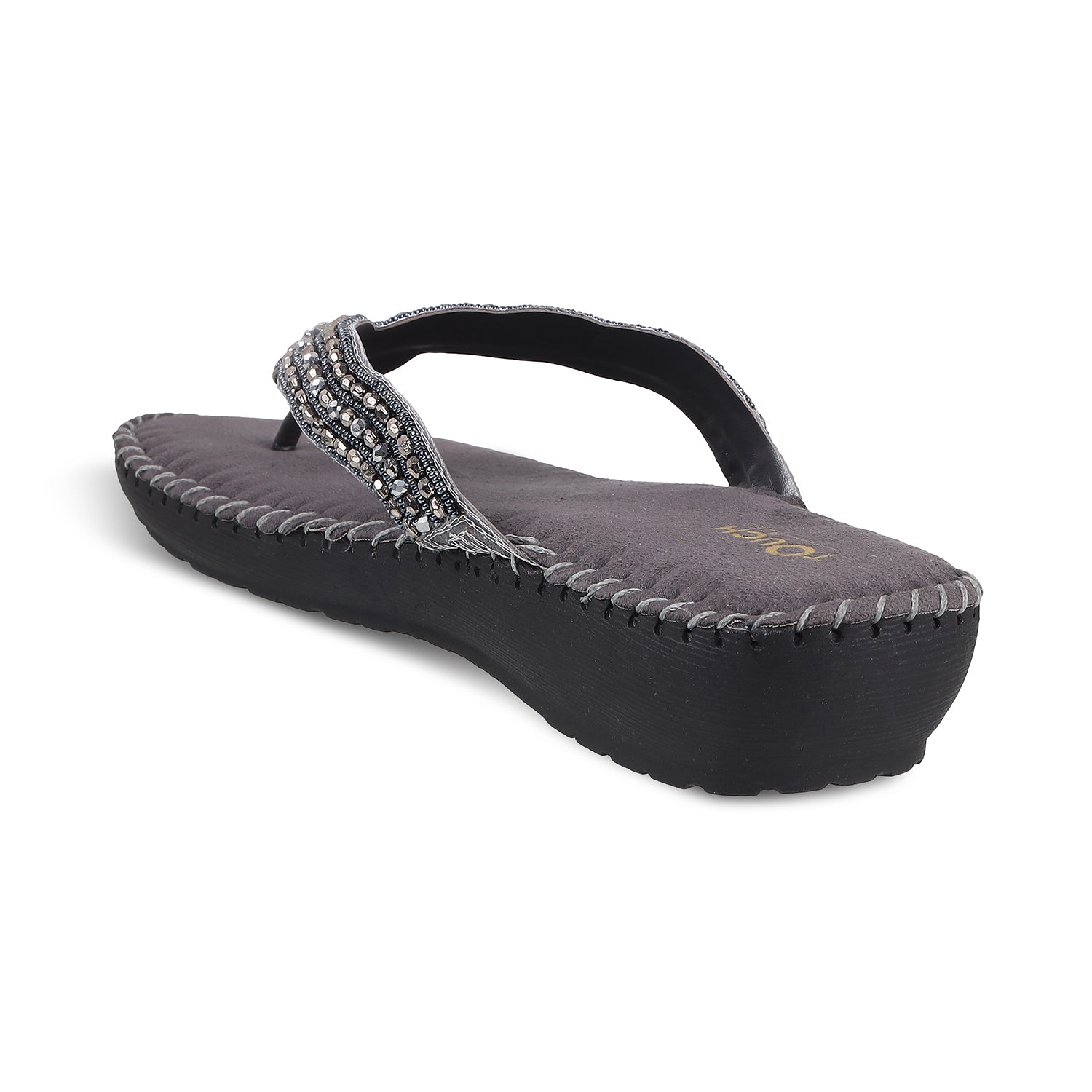 Orthopedic women's sandals from TOUCH HEEL DOCTOR, featuring a fashionable design, anti-skid soles, and soft cushioning for diabetic foot care.