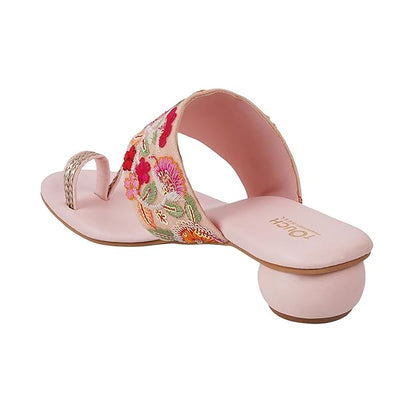 Kolhapuri Heels For Women Stylish Latest Embriodered Slip On Ladies Sandals