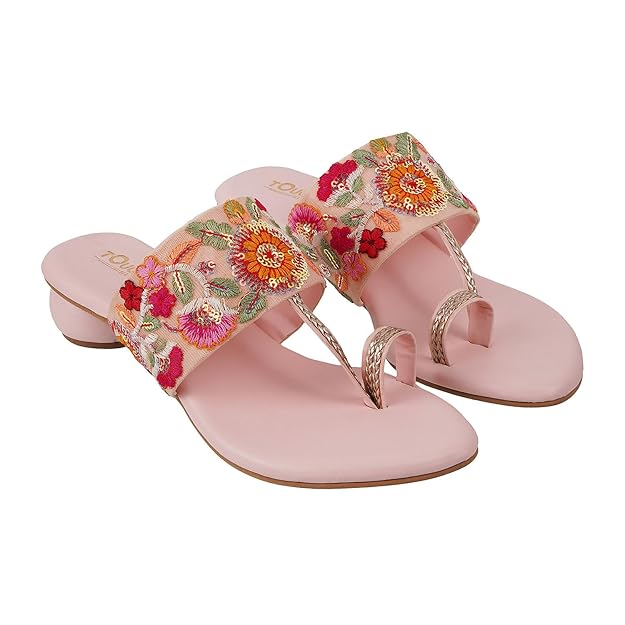 Kolhapuri Heels For Women Stylish Latest Embriodered Slip On Ladies Sandals