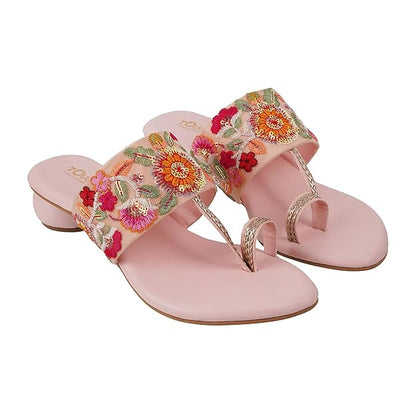 Kolhapuri Heels For Women Stylish Latest Embriodered Slip On Ladies Sandals