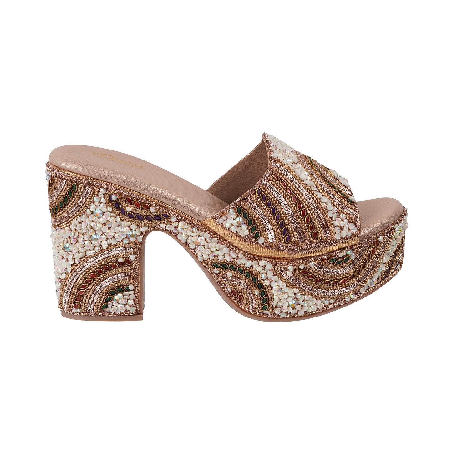 Silver Wedge Bridal Sandals
